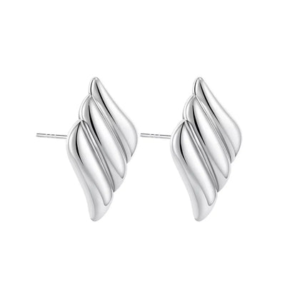 Retro Gold Plated Stainless Steel Texture Earrings for Women Circle Twist Geometric Statement Ear Stud Fashion Jewelry Bijoux