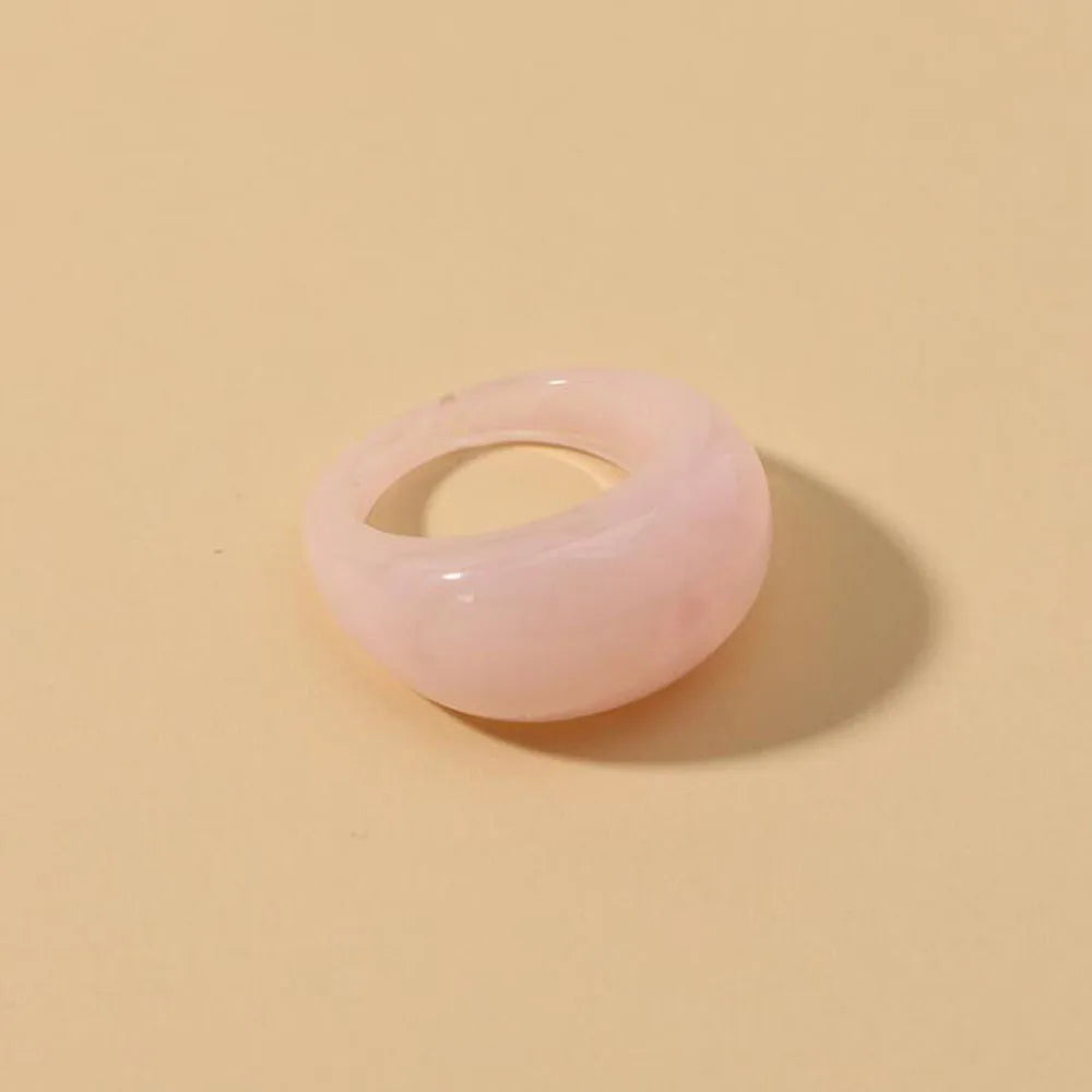 Colorful Transparent Acrylic Rings Set For Women Fashion Transparents Geometric Resin Finger Rings Female Party Jewelry Gift