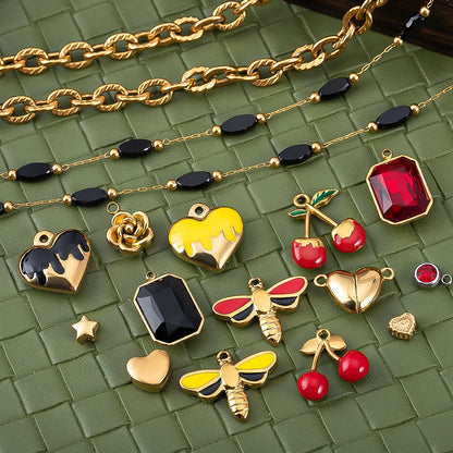Stainless Steel Pendants Collection Cute Marine Style Pendants Various Earring Components DIY Necklace Jewelry Accessories