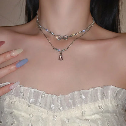 Exquisite Dolphin Star Blue Crystal Pendant Necklace For Women Fashion Personalized Daily Accessory Party Jewelry Birthday Gifts