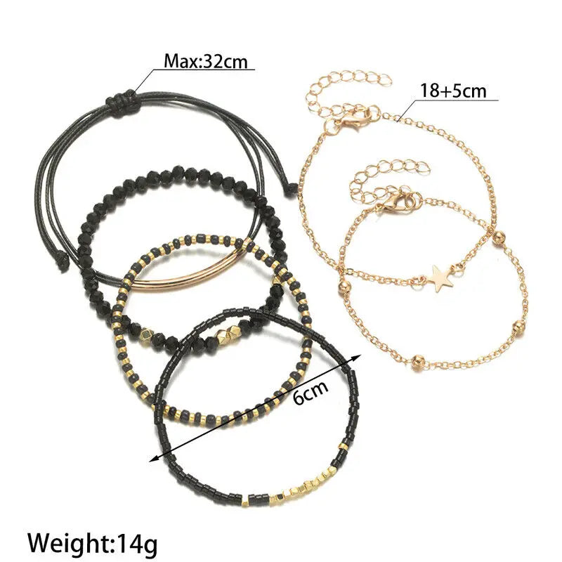 Simple Bracelet Beads Handmade Glass Stone Bracelets Women Boho Party Vacation Jewelry Stack Pulseras De Mujer