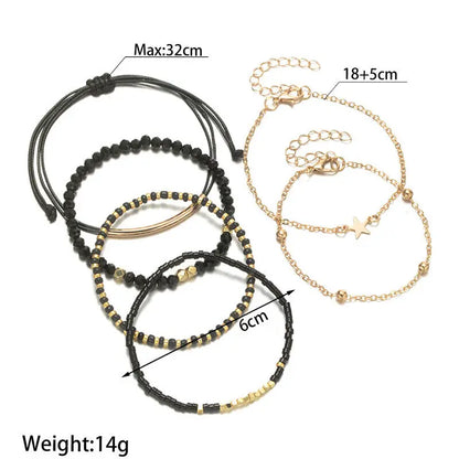 Simple Bracelet Beads Handmade Glass Stone Bracelets Women Boho Party Vacation Jewelry Stack Pulseras De Mujer