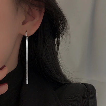 New Fashion Trend Unique Design Elegant Delicate Long Snake Bone Chain Tassel Earrings Women Jewelry Wedding Party Premium Gifts