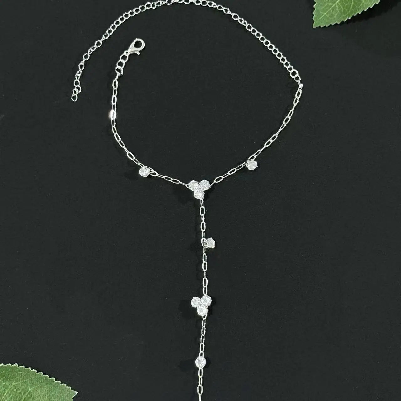 Crystal bracelets for women, simple fine chain finger bracelets, jewelry accessories, gifts