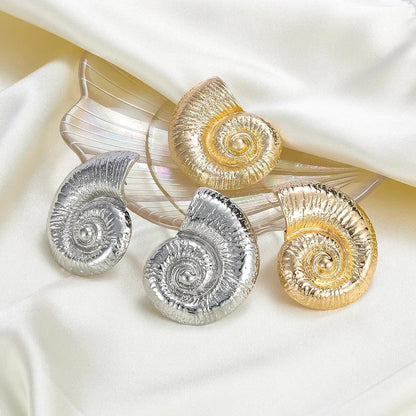 Snail Shell Shape Earrings Big Conch Stud Earrings for Women Bohemia Charm Summer Beach Choker Jewelry Holiday Accessories Gifts