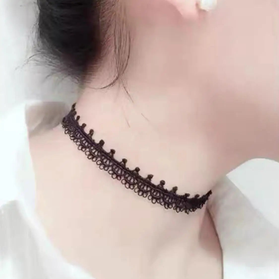 Black Velvet Choker Necklace For Women Vintage Black Star Sexy Lace Necklaces with Pendants Gothic Girl Gifts Neck Jewelry