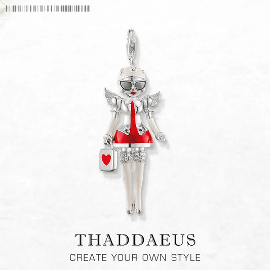 Pendant Female Nurses Doll,Brand New Fashion Jewelry Europe Style 925 Sterling Silver Accessories Gift For Women