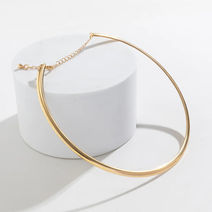 Elegant Simple Chunky Circle Torques Necklace for Women Trendy Choker Collar 2023 Fashion Jewelry on the Neck Accessories Female