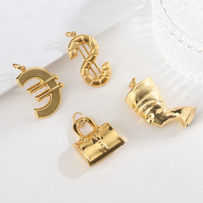 Pendant Necklace with Chain Gold Plated Dubai African Accessories For Women Big Size Men Hip Hop Fashion Jewelry