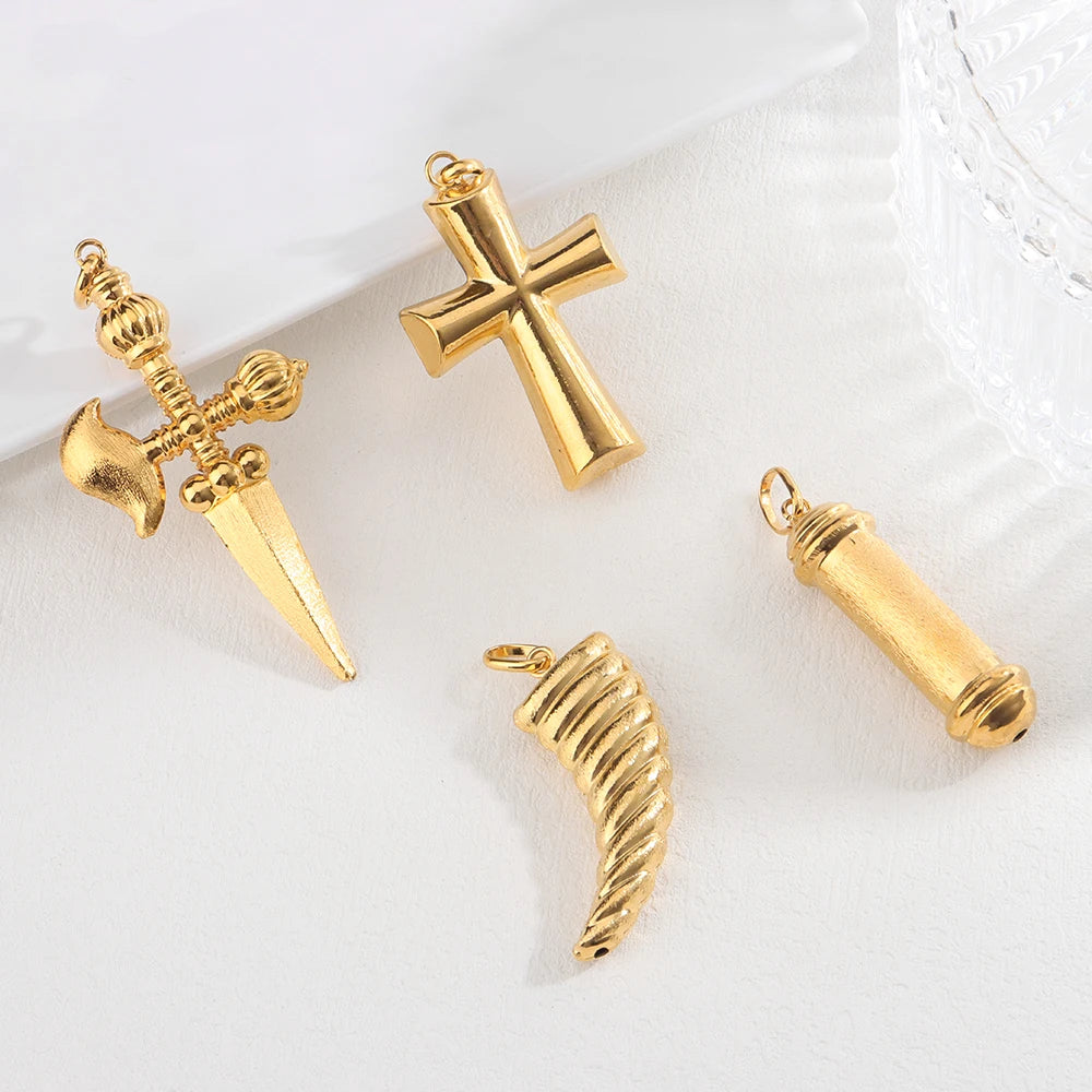 Pendant Necklace with Chain Gold Plated Dubai African Accessories For Women Big Size Men Hip Hop Fashion Jewelry