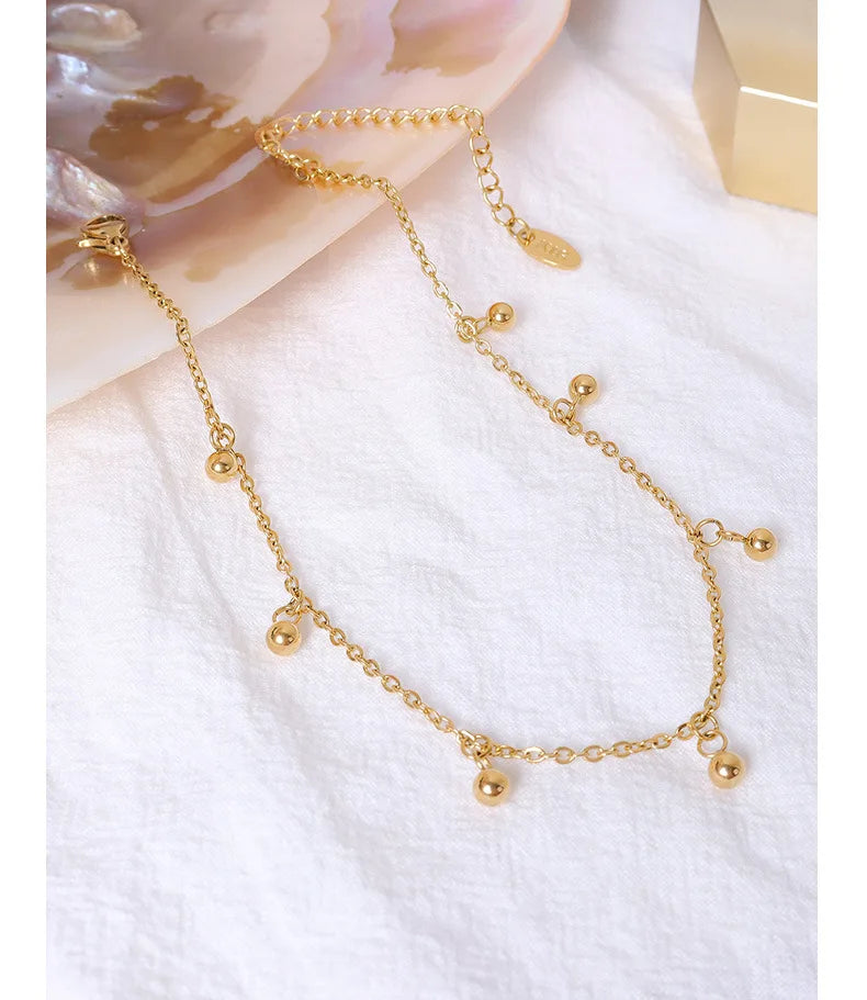 Anklets For Women Stainless Steel 18K Gold Plated High Quality No Tarnish Women's Ankle Bracelets Foot Chains Luxury Ankle Strap
