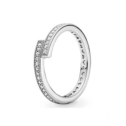 European Ring Rings 925 Sterling Silver Heart Bow Round Size 6789 For Women Men Jewelry Party Fashion Wedding
