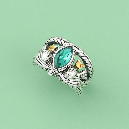 Lord Ring of Barahir, Aragorn, Gondor, Green Crystal Rings, Cosplay Creativity, Personality Jewelry, Gifts for Men