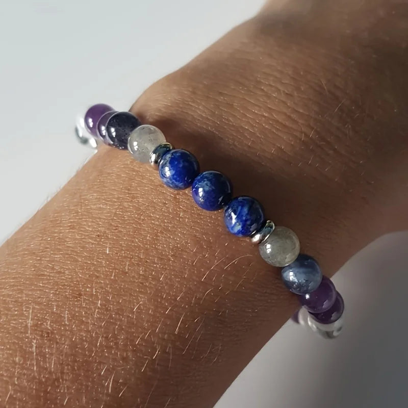 Wisdom Bracelet, Decision Guide, Clear Communication Wrist Rosary, Enlightenment, Intuition, Insight, Knowledge, Crystal Healing