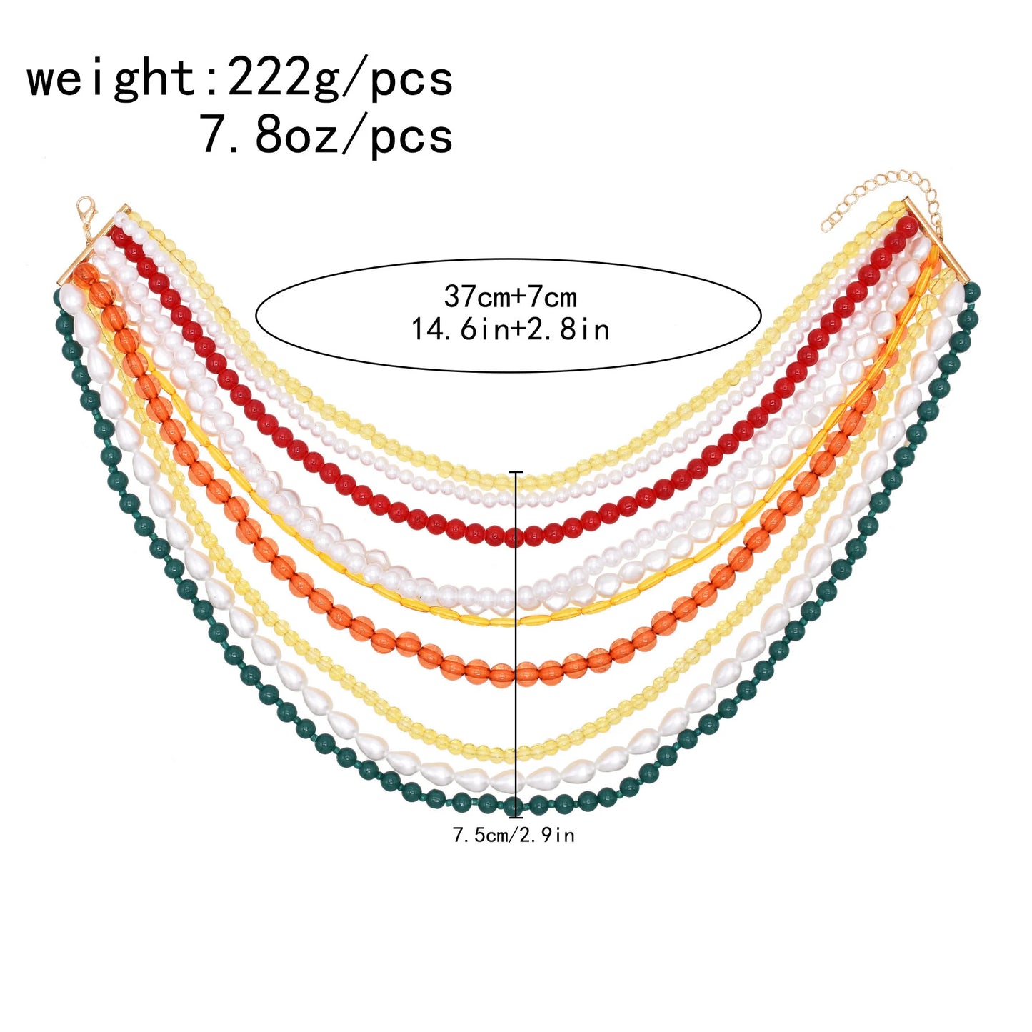 Multi level design, women's necklace, pearl layering, high-end feel, suitable for women, full of sexiness
