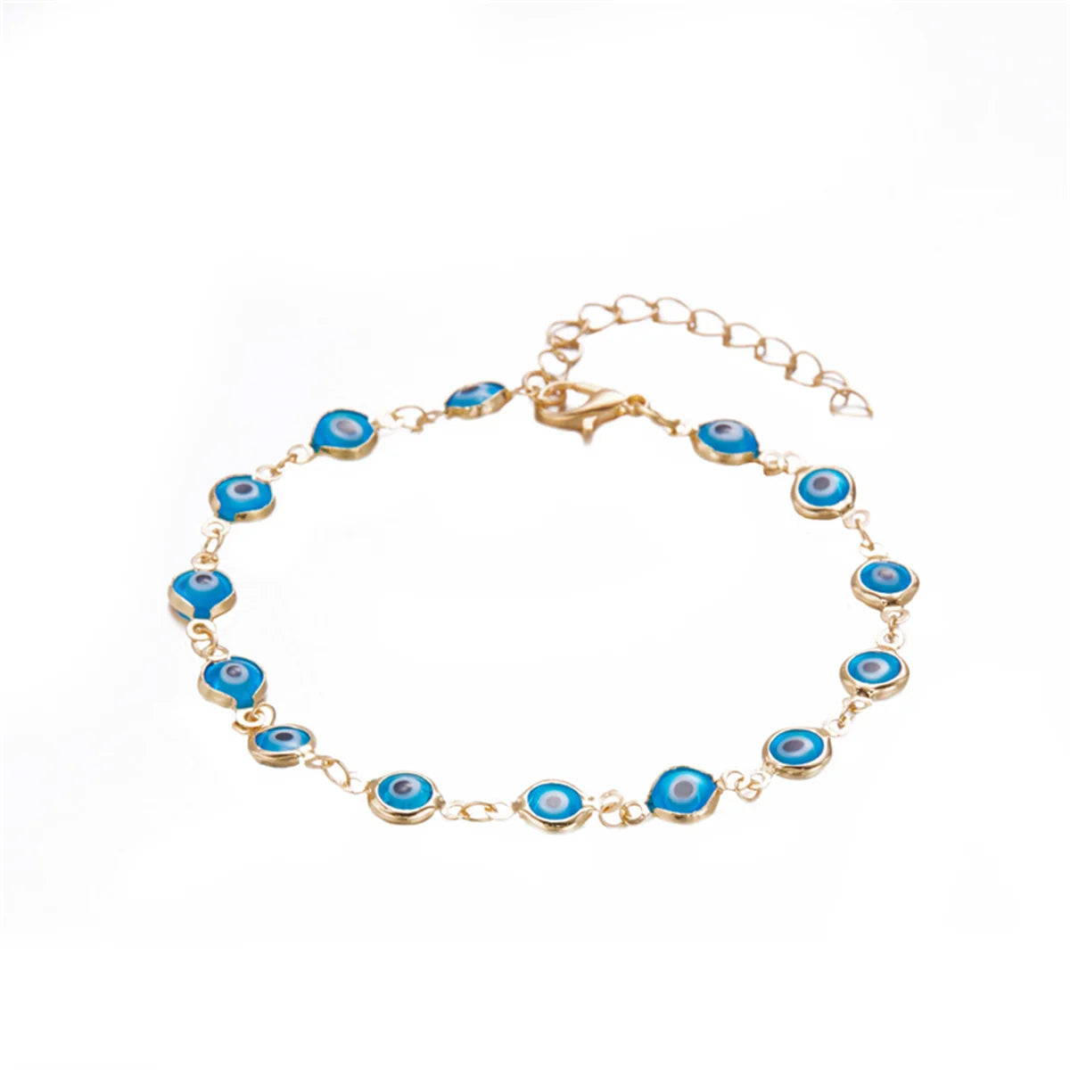 Bohemian Colorful Turkish Eyes Anklets For Women Creative Classic Lucky Evil Blue Eyes Ankle Bracelets Summer Beach Leg Jewelry