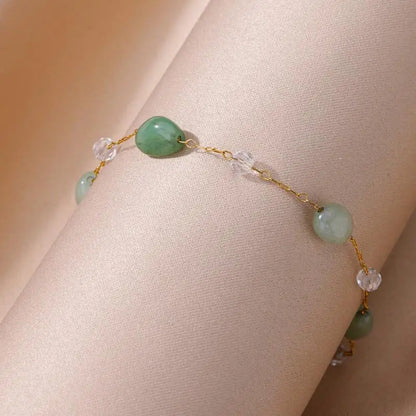 Anklets for Women Stainless Steel Stone Beaded Chain Anklet Summer Beach Accessories Boho Leg Bracelets Jewelry Tobilleras Mujer