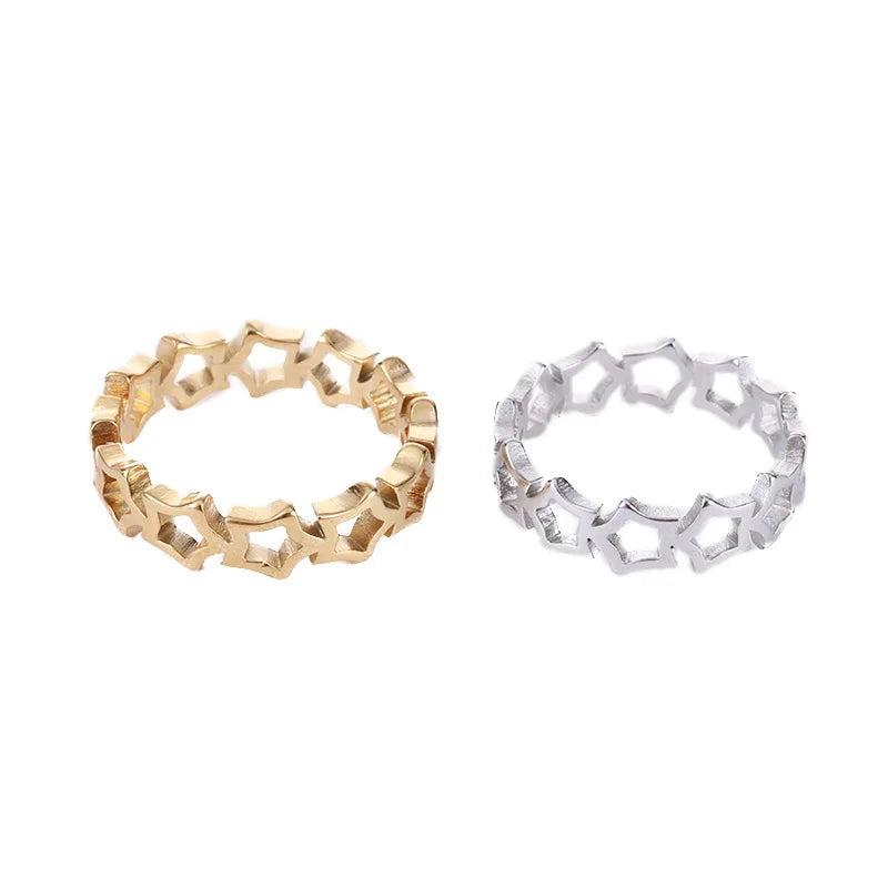 Stainless Steel Fashion Women's Open Enclose Leaf Rings Girls Botanical Women Knuckle Leaves Rings Wedding Party ins Jewelry