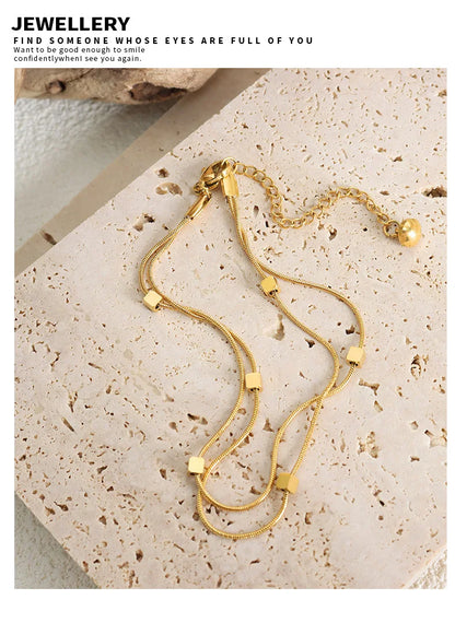 Anklets For Women Stainless Steel 18K Gold Plated High Quality No Tarnish Women's Ankle Bracelets Foot Chains Luxury Ankle Strap