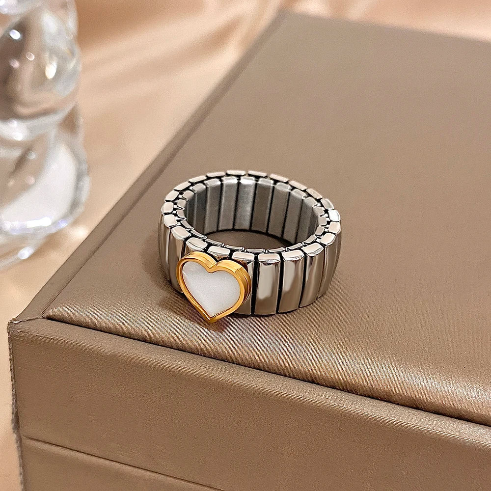 Greatera Elastic Love Ring Bangle For Women Men Fashion Multiple Stainless Steel Star Pattern Charm Watch Strap Bracelet Jewelry