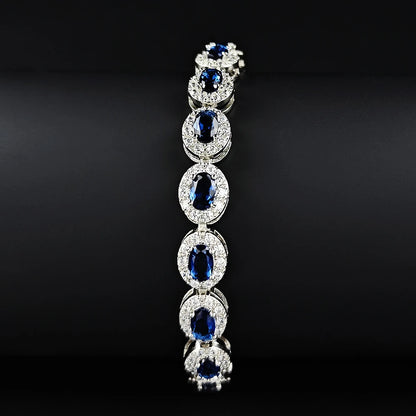 2024 New Luxury Blue Red Green Black Color Bracelet Bangle for Women Anniversary Gift Jewelry Wholesale S6923
