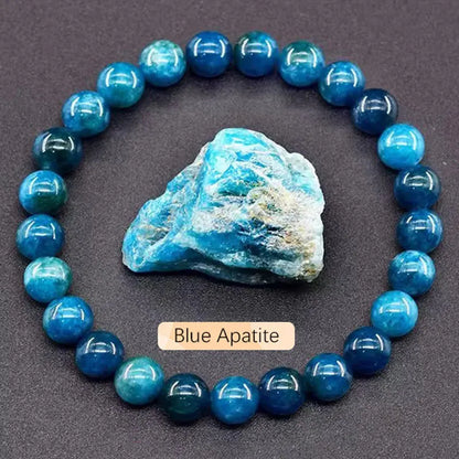 Original stone bracelet for women men trendy Blue Apatite beaded gemstone bracelets boss day scene employee appreciation gifts