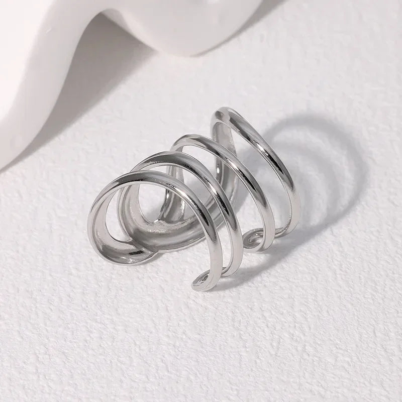LATS Stainless Steel Gold Color Rings for Women Men 2024 Colorfast Popular Party Personalized Exaggerated Charms Jewelry Gifts