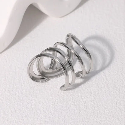 LATS Stainless Steel Gold Color Rings for Women Men 2024 Colorfast Popular Party Personalized Exaggerated Charms Jewelry Gifts
