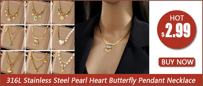 DIEYURO 316L Stainless Steel Roman Numerals White Zircon Charm Necklace Bracelets For Women New Trend Non-fading Jewelry Set