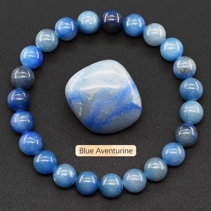 Original stone bracelet for women men trendy Blue Apatite beaded gemstone bracelets boss day scene employee appreciation gifts