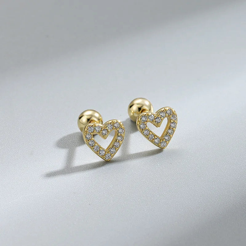 2PC Stainless Steel Little Huggies Hoop Earrings For Women Tiny Crystal Zirconia Pendant Cartilage Earrings Piercing Jewelry