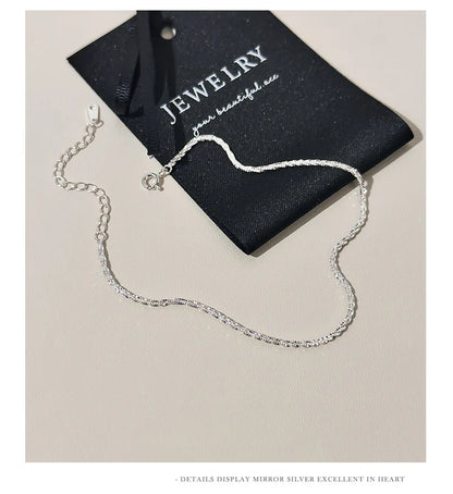 925 Sterling Silver Light Luxury High Quality Anklet for Women Korean Exquisite Elegant Summer Foot Accessories