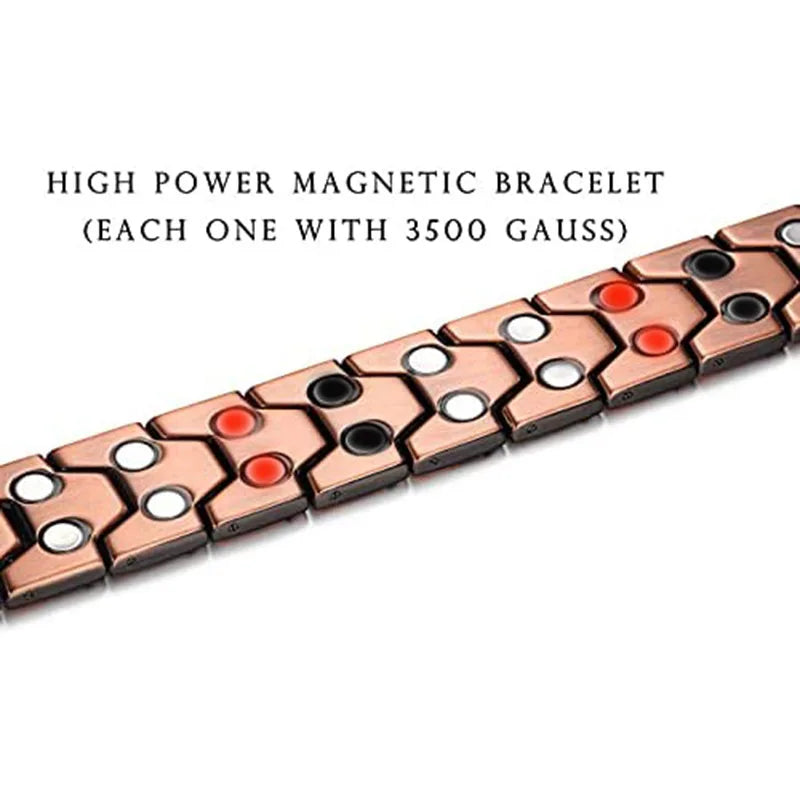 Copper Color Bracelets for Women&Men Therapy Health Magnetic Healing Bracelet Bio Energy Arthritis Pain Valentine's Day Gifts