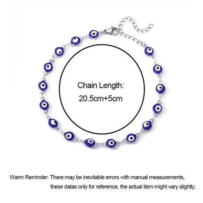 Anklets for Women Stainless Steel Stone Beaded Chain Anklet Summer Beach Accessories Boho Leg Bracelets Jewelry Tobilleras Mujer
