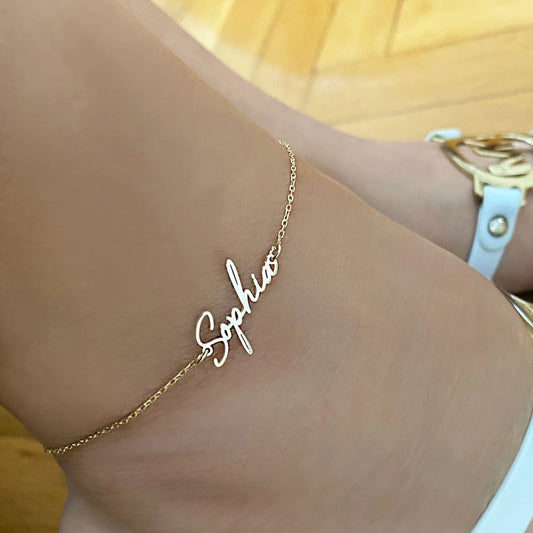 Lemegeton Customized Name Anklets for Women Men Personalized Foot Anklet Stainless Steel Chain Anklet Beach Summer Jewelry Gifts