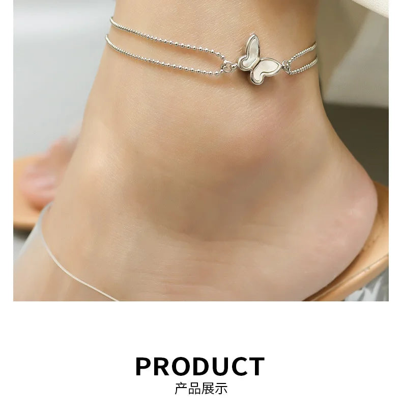Anklets For Women Stainless Steel 18K Gold Plated High Quality No Tarnish Women's Ankle Bracelets Foot Chains Luxury Ankle Strap
