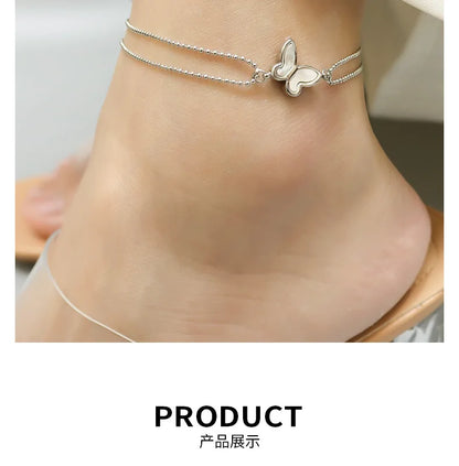Anklets For Women Stainless Steel 18K Gold Plated High Quality No Tarnish Women's Ankle Bracelets Foot Chains Luxury Ankle Strap