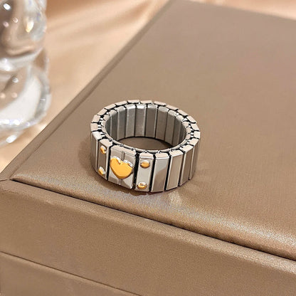 Greatera Elastic Love Ring Bangle For Women Men Fashion Multiple Stainless Steel Star Pattern Charm Watch Strap Bracelet Jewelry