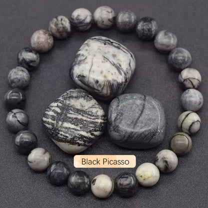 Original stone bracelet for women men trendy Blue Apatite beaded gemstone bracelets boss day scene employee appreciation gifts