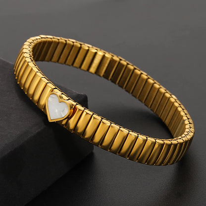 Greatera Elastic Love Ring Bangle For Women Men Fashion Multiple Stainless Steel Star Pattern Charm Watch Strap Bracelet Jewelry