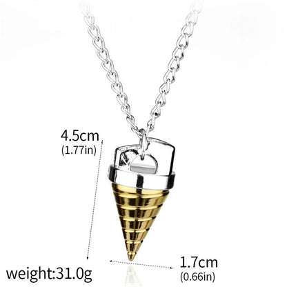 Cartoon Tengen Toppa Gurren Lagann Necklace Tengentoba Gulenlagan Core Drill Pendant Necklace Jewelry Accessories