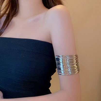 Open bracelet for women Men Metal Wire Intersecting Bracelet fashion girl Trendy armband Arm ring Exaggerated  Jewelry gifts