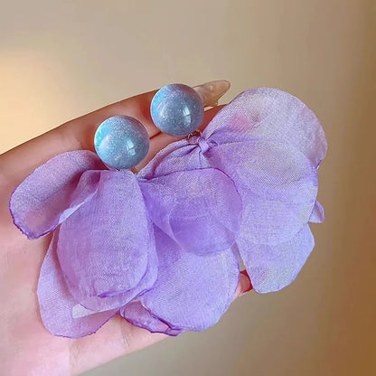 New Colorful Sun Flower Raffia Bead Earrings For Women Girl Handmade Bohemian Rattan Knit Earrings Summer Party Jewelry Gifts