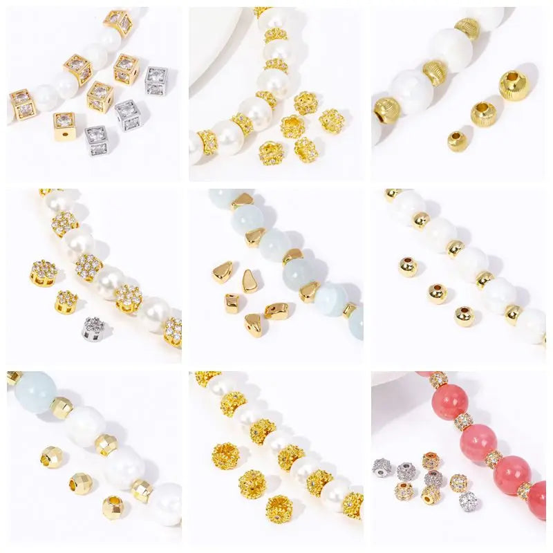 Pendants For Necklace Accessories 18K Gold Plated Brass Inlaid Zircon Moon/Star Charm Pendant DIY Jewelry Making Supplies