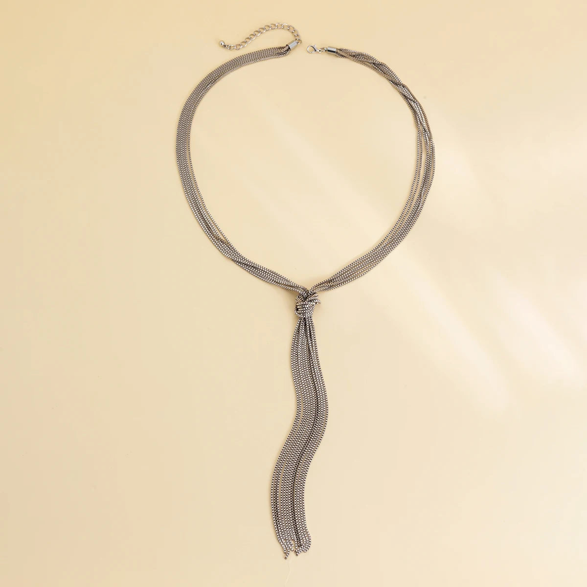 Long Chain Knotted Necklace for Women Trendy Charms Tassels Necklaces 2023 Fashion Wedding Neck Jewelry Accessories Female Girls