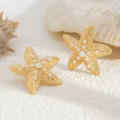 Snail Shell Shape Earrings Big Conch Stud Earrings for Women Bohemia Charm Summer Beach Choker Jewelry Holiday Accessories Gifts