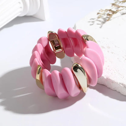Wedding Wide Bracelet for Girls Charm Resin Bracelets Bangles For Women Luxury High Quality Fashion Jewelry Elastic Party Gifts