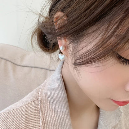 New Fashion love Heart Pearl Earrings for Women Sweet Elegant Temperament Drop Earring Trend Jewelry Accessories