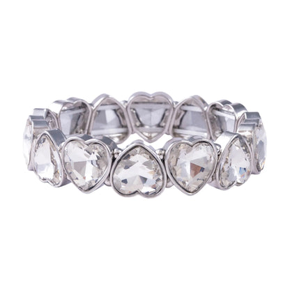 Boho Style Fashionable Light Luxury Square Beaded Inlaid Crystal Elastic Rope Bracelet Women's Jewelry