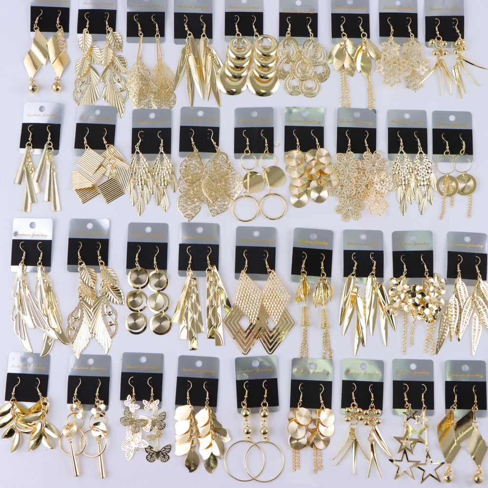 10Pairs/Lot Elegant Simple Stainless Steel Women Earrings Geometric Heart Mixed Style Jewelry Gift Giving Wedding Travel